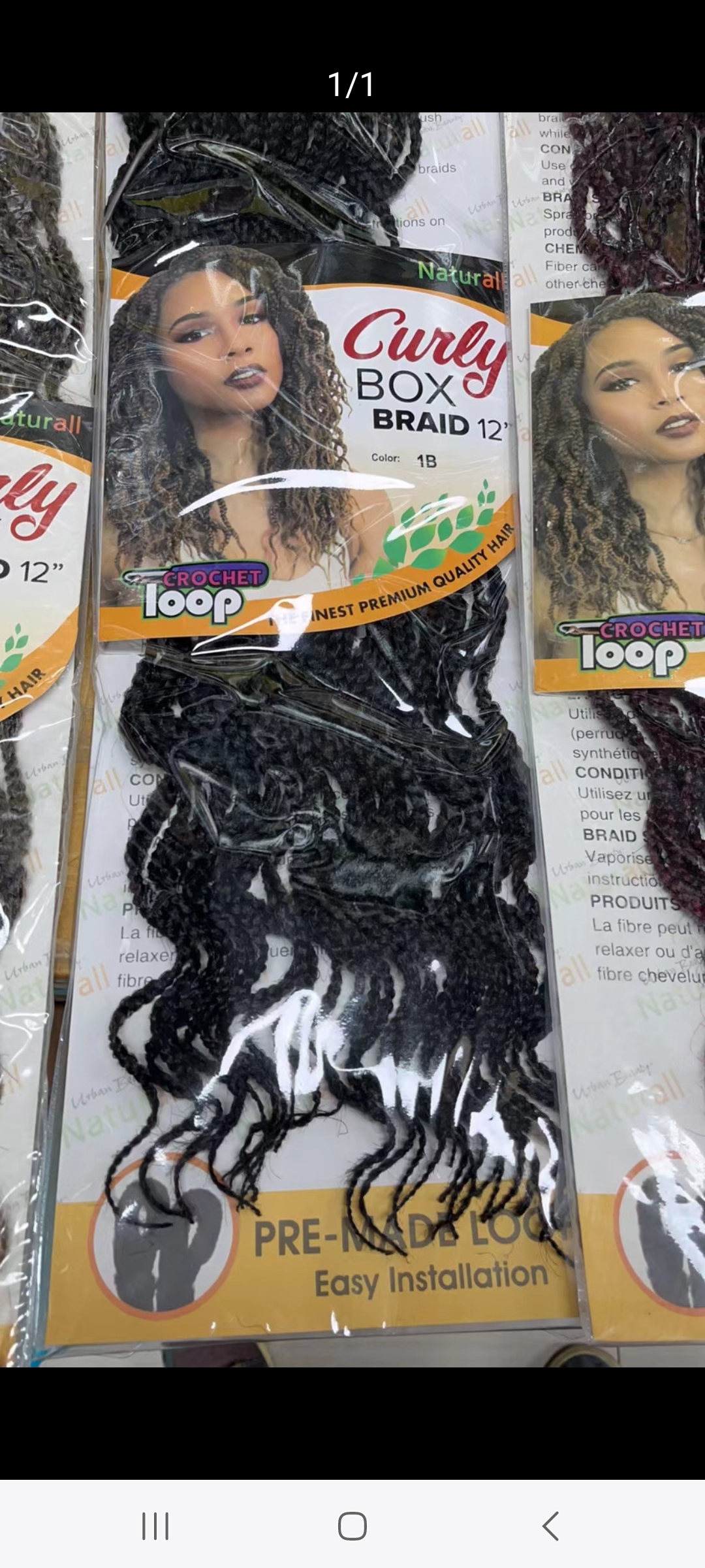 Curly Box Braid Crochet Loop Braid