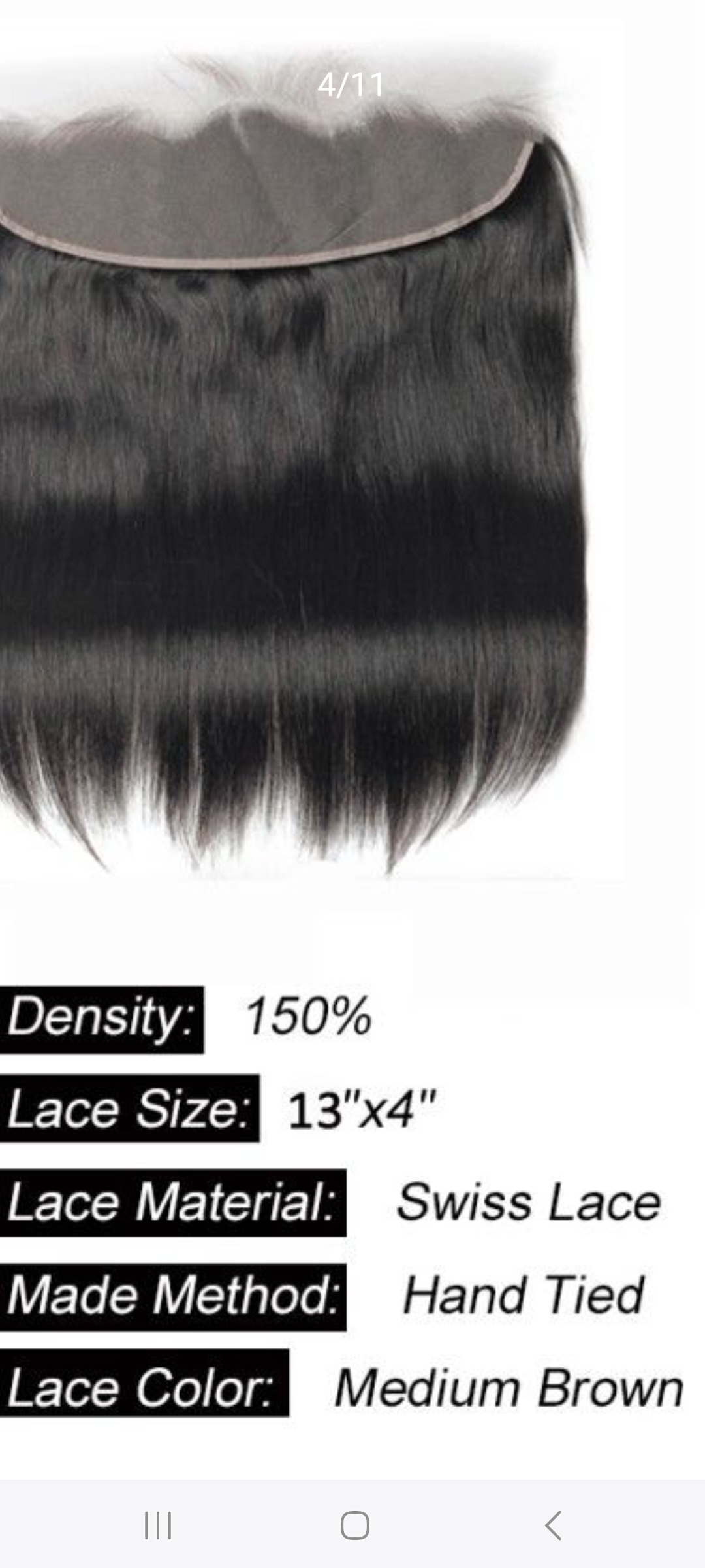 Apple Girl Packet Peruvian 5+1 Bundles with Ear to Ear Lace Straight Hair - Image 4