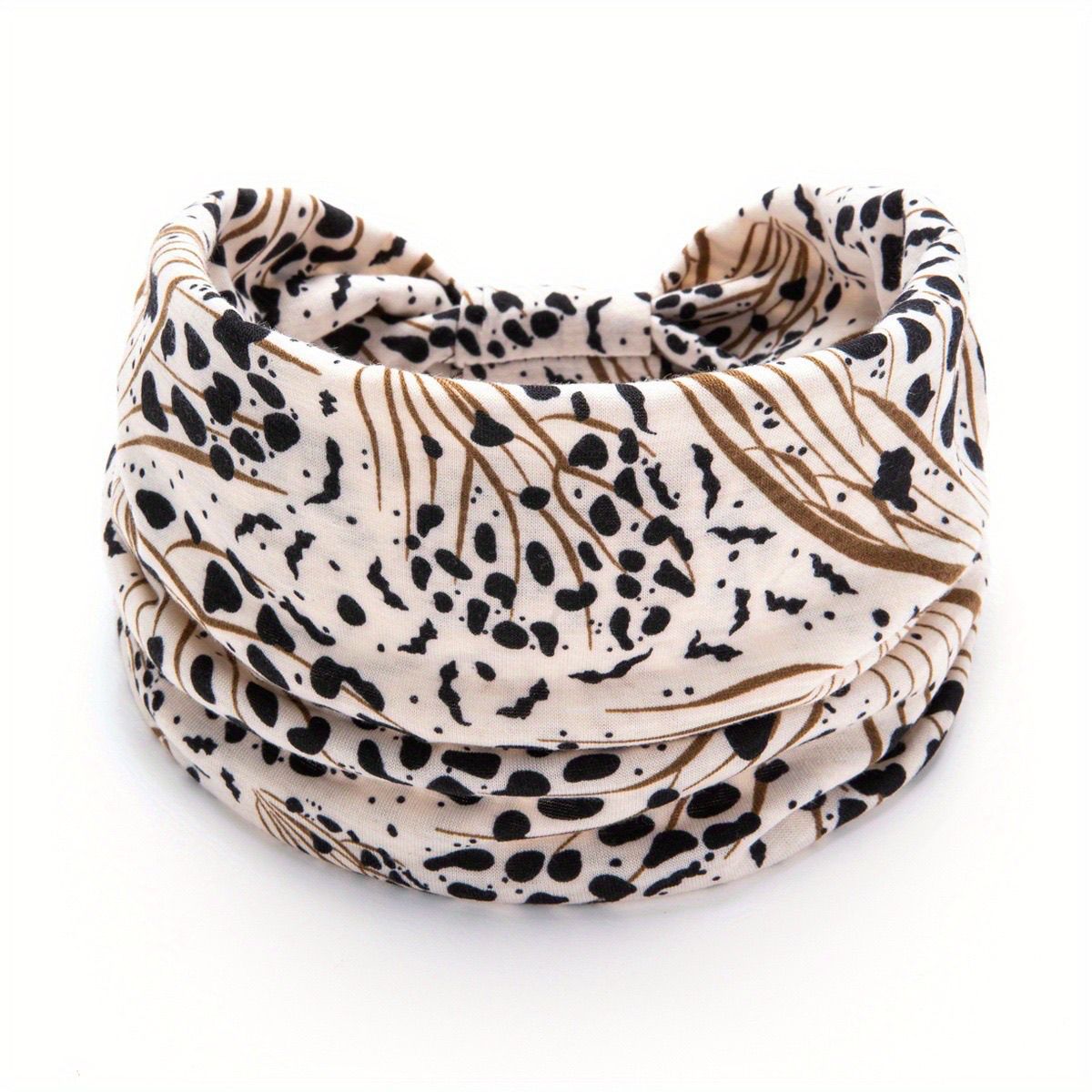 Autumn and Winter Sweet Cool Babes Wind Leopard Print Sports Headband - Image 3