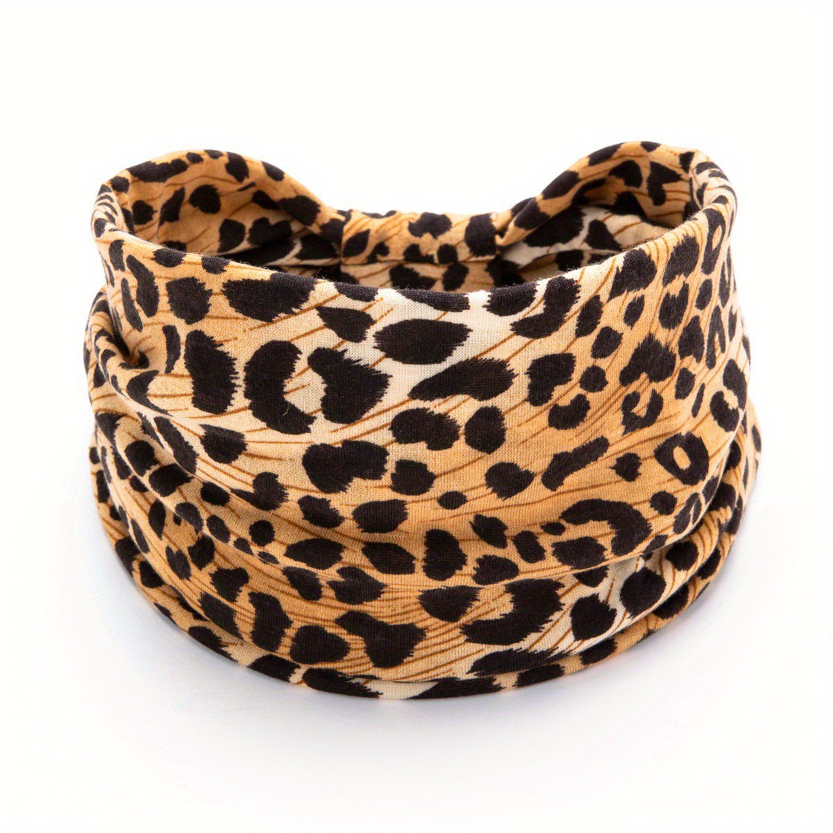 Autumn and Winter Sweet Cool Babes Wind Leopard Print Sports Headband - Image 4