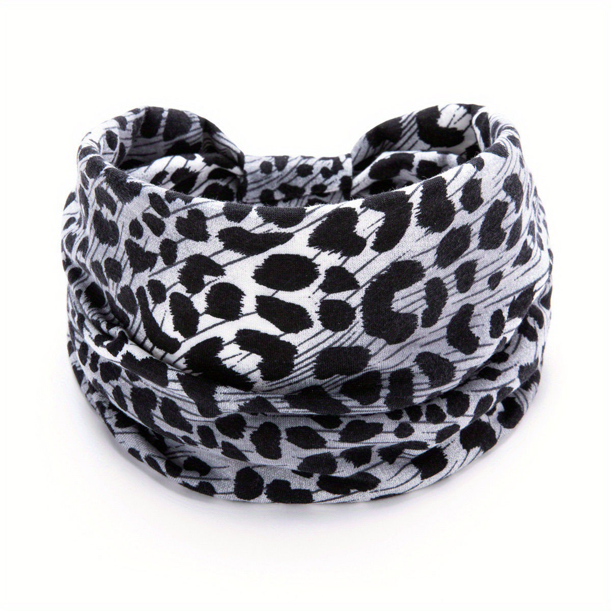 Autumn and Winter Sweet Cool Babes Wind Leopard Print Sports Headband - Image 5