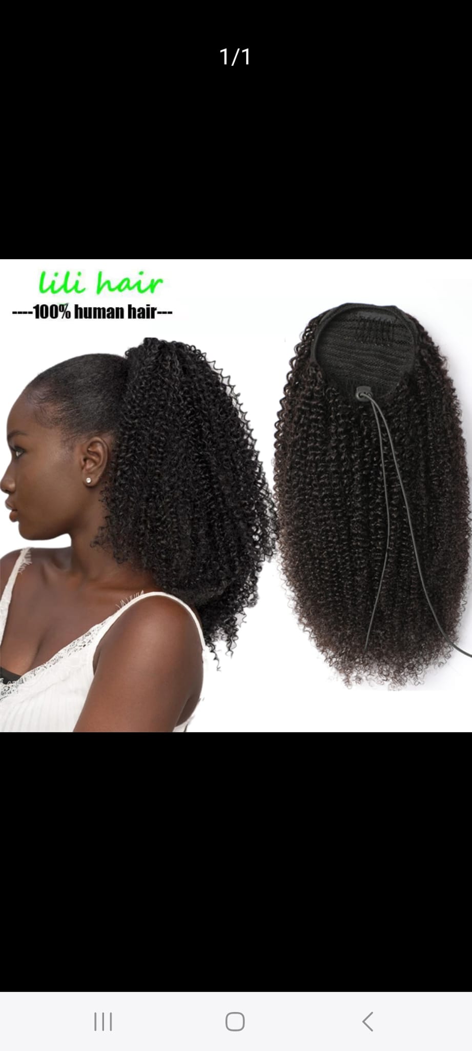 Afro Kinky Curly Drawstring Ponytail